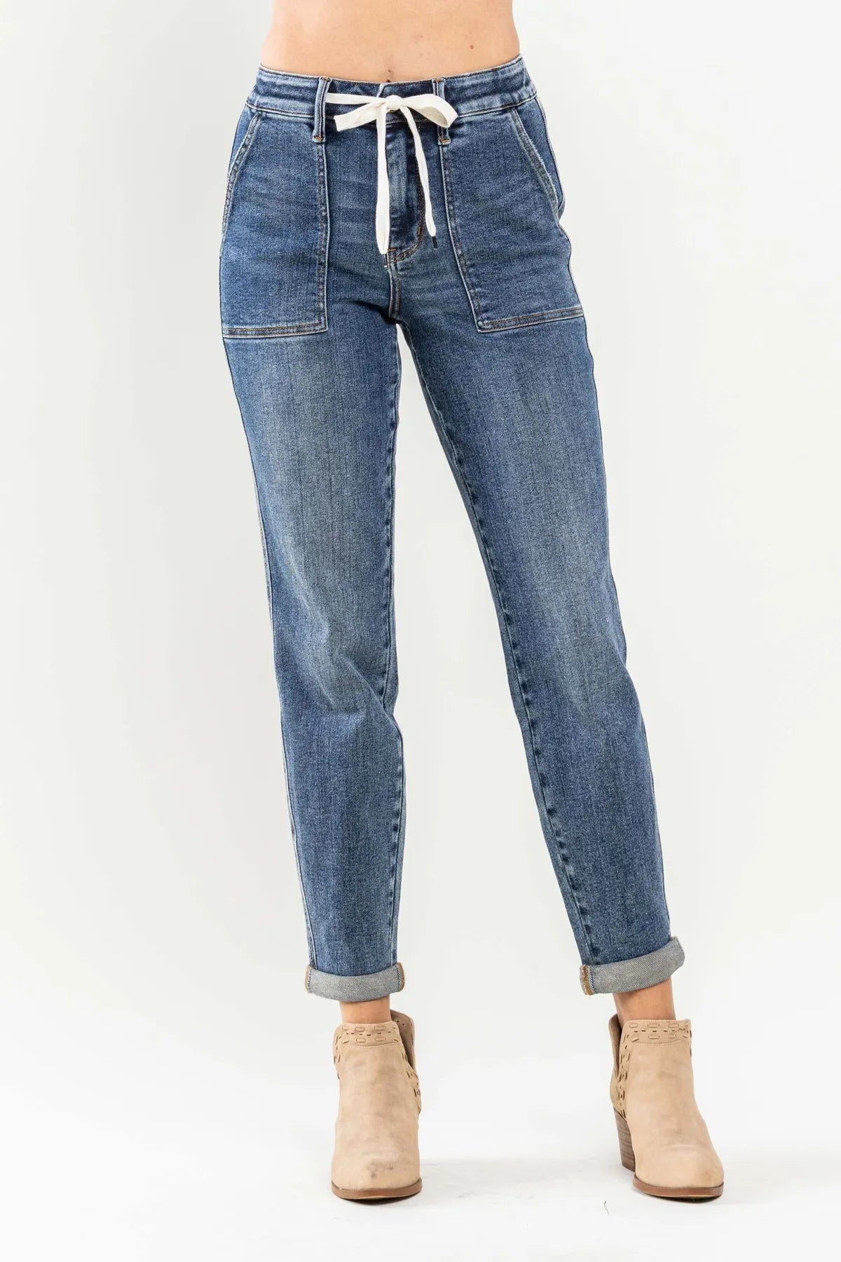 Paperbag Waist Jogger Jeans High Denim Pants Women's - Temu